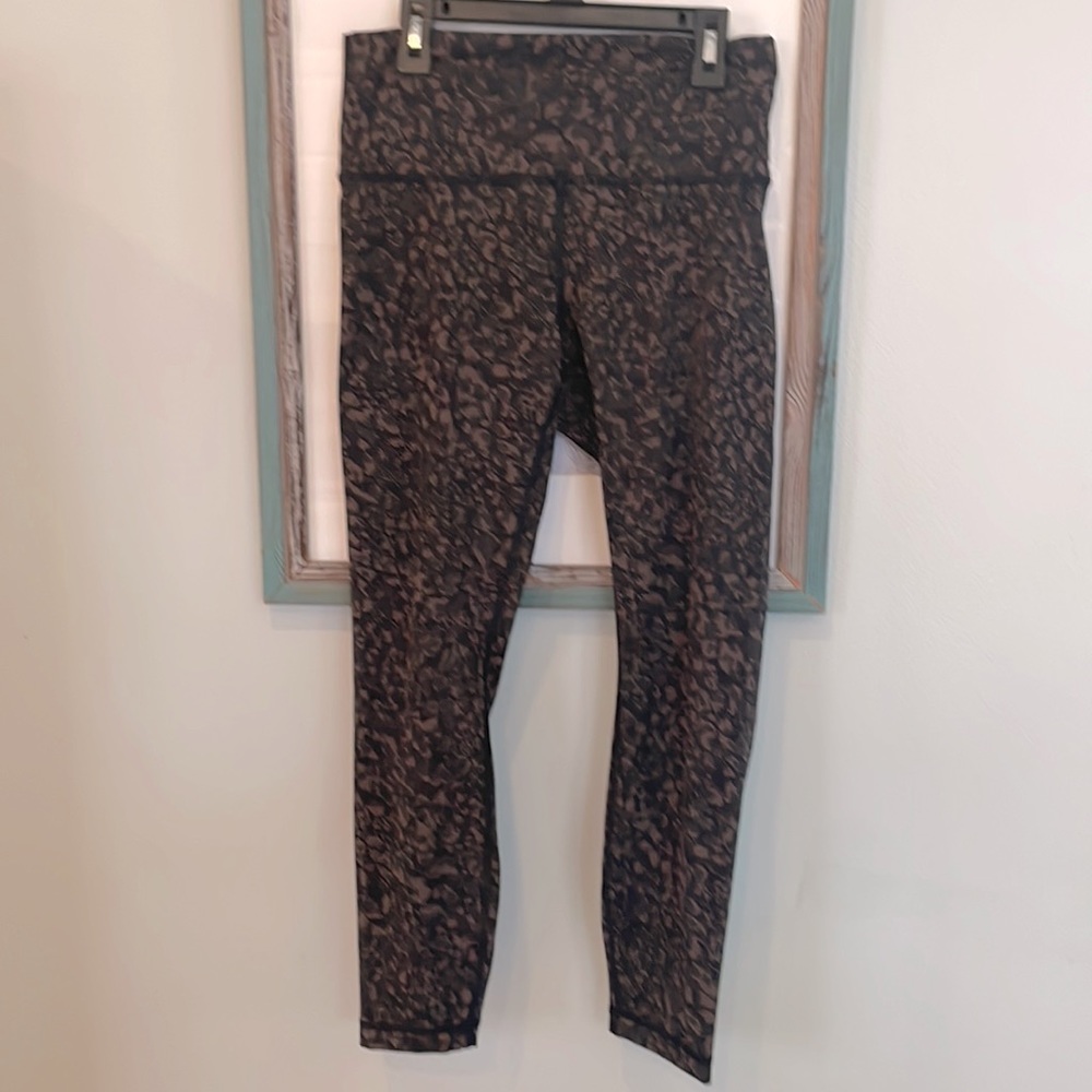 lululemon athletica Black and Brown Printed High-Rise Leggings